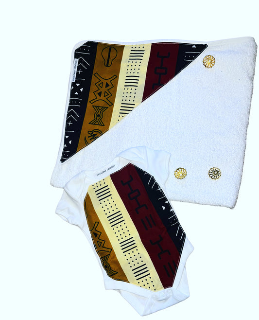 Ensemble SORTI DE BAIN BEBE  EN WAX